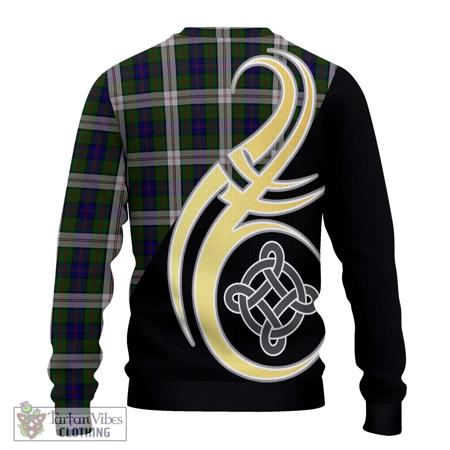 Blair Dress Tartan Knitted Sweater with Family Crest and Celtic Symbol Style - Tartan Vibes Clothing