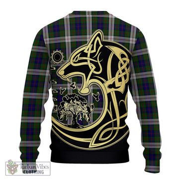 Blair Dress Tartan Ugly Sweater with Family Crest Celtic Wolf Style