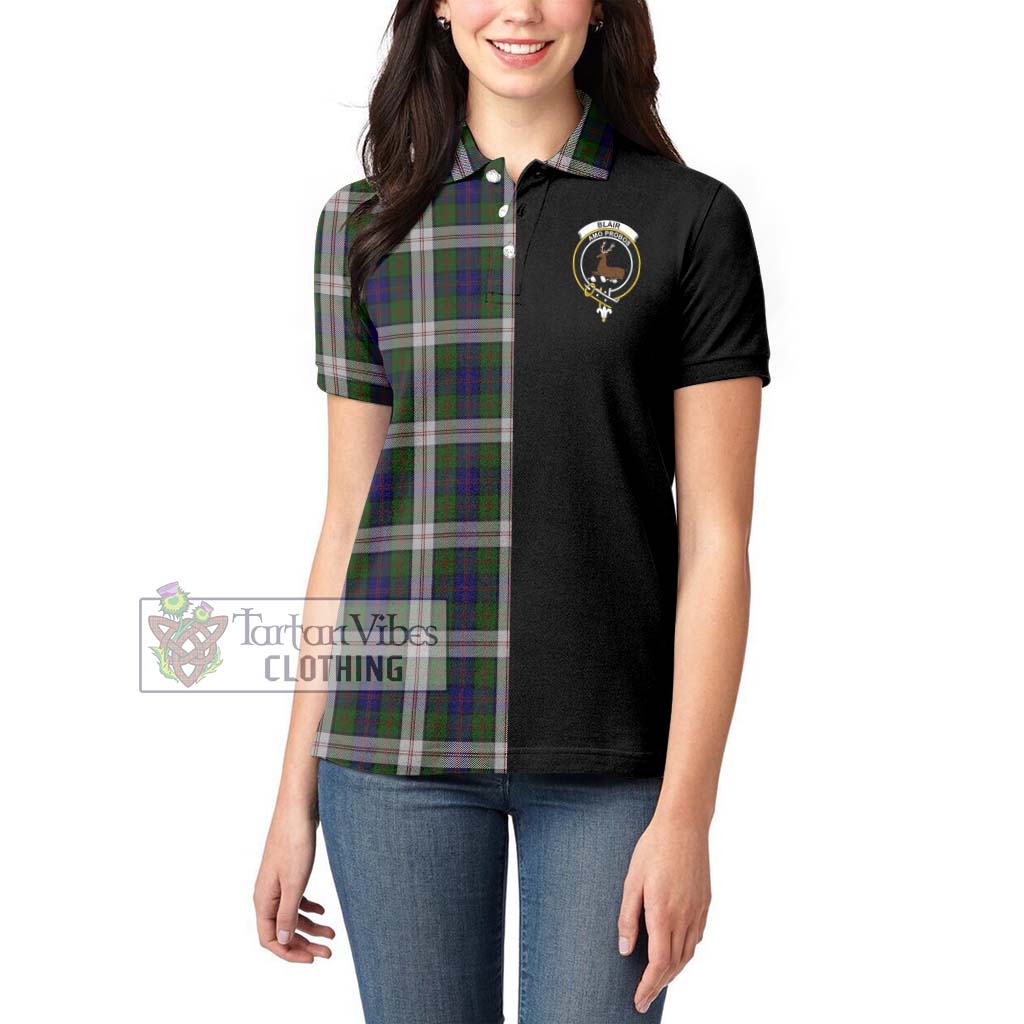 Tartan Vibes Clothing Blair Dress Tartan Women's Polo Shirt with Family Crest and Half Of Me Style