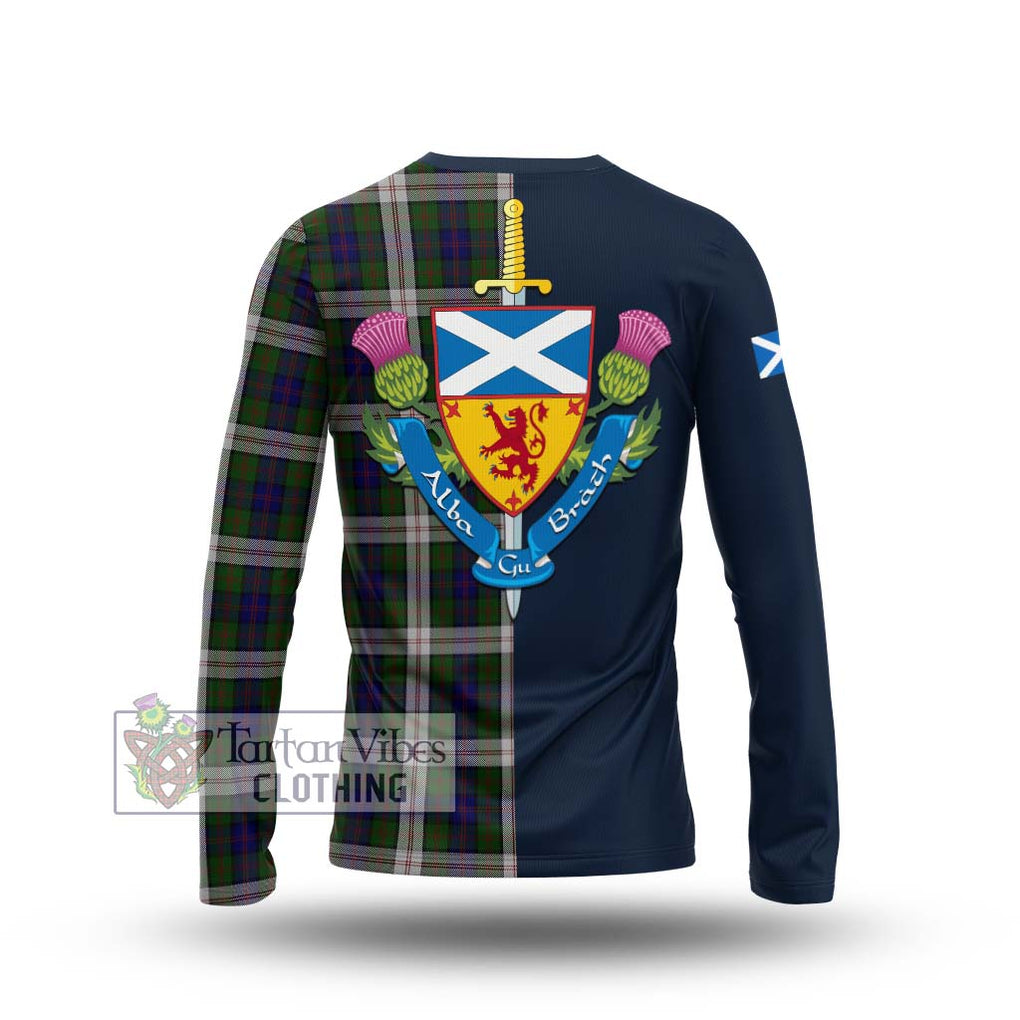 Tartan Vibes Clothing Blair Dress Tartan Long Sleeve T-Shirt with Scottish Lion Royal Arm Half Style