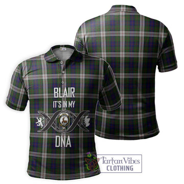 Blair Dress Tartan Polo Shirt with Family Crest DNA In Me Style