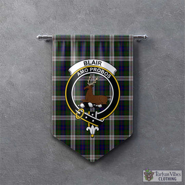 Blair Dress Tartan Gonfalon, Tartan Banner with Family Crest