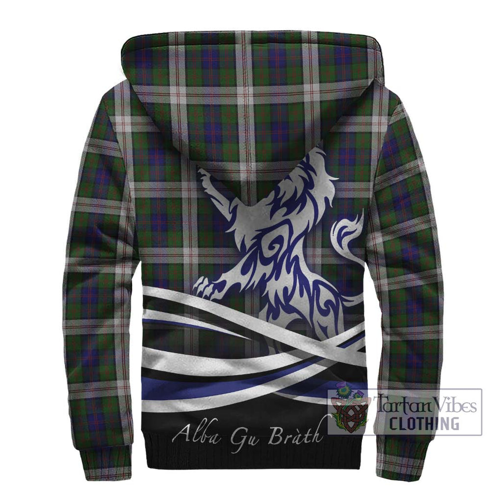 Blair Dress Tartan Sherpa Hoodie with Alba Gu Brath Regal Lion Emblem - Tartanvibesclothing Shop