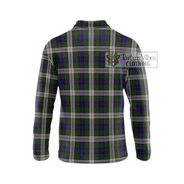 Blair Dress Tartan Long Sleeve Polo Shirt with Family Crest DNA In Me Style