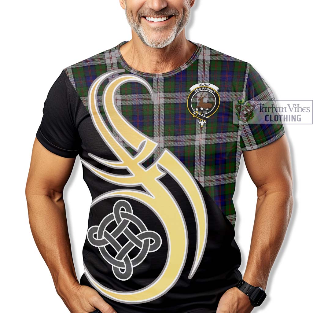 Tartan Vibes Clothing Blair Dress Tartan T-Shirt with Family Crest and Celtic Symbol Style