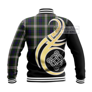 Blair Dress Tartan Baseball Jacket with Family Crest and Celtic Symbol Style