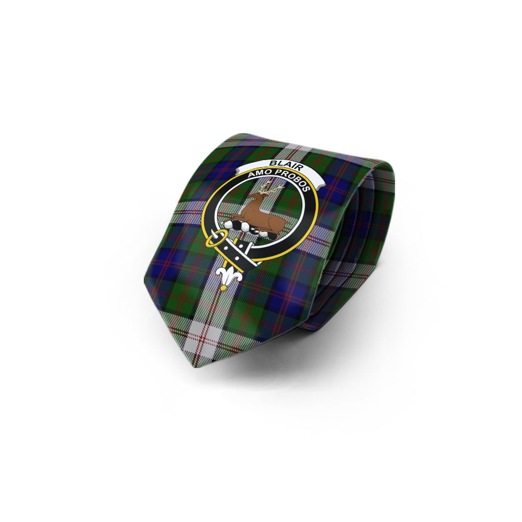 Blair Dress Tartan Classic Necktie with Family Crest - Tartan Vibes Clothing