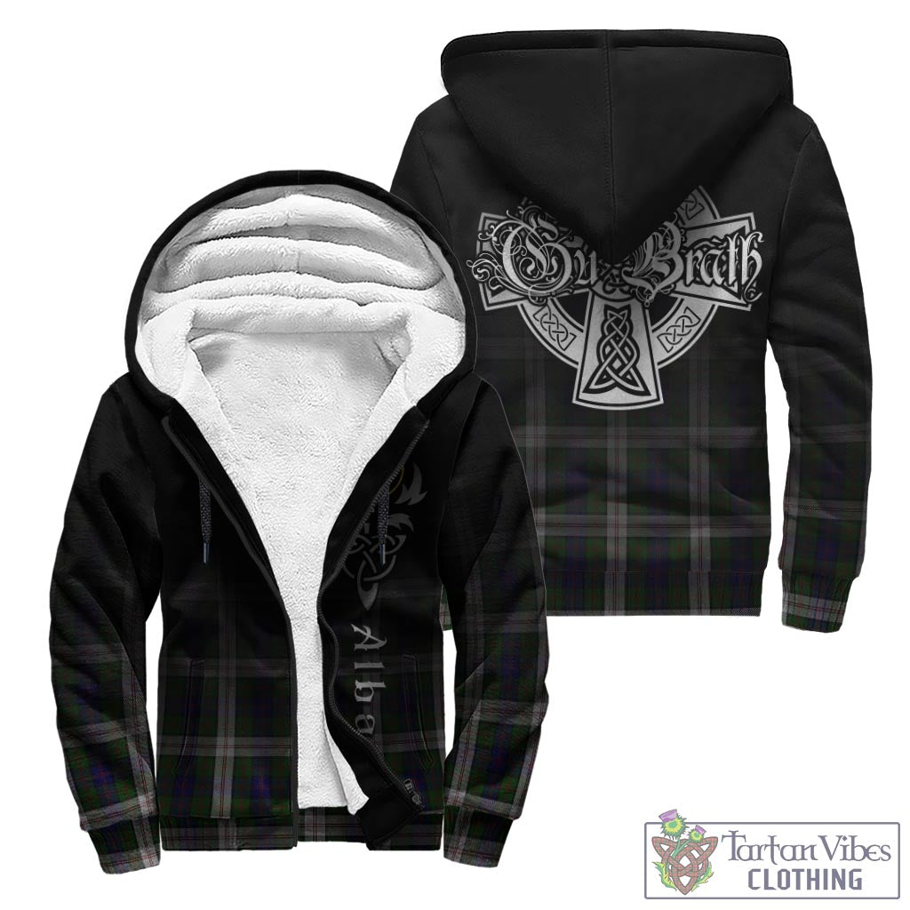 Tartan Vibes Clothing Blair Dress Tartan Sherpa Hoodie Featuring Alba Gu Brath Family Crest Celtic Inspired