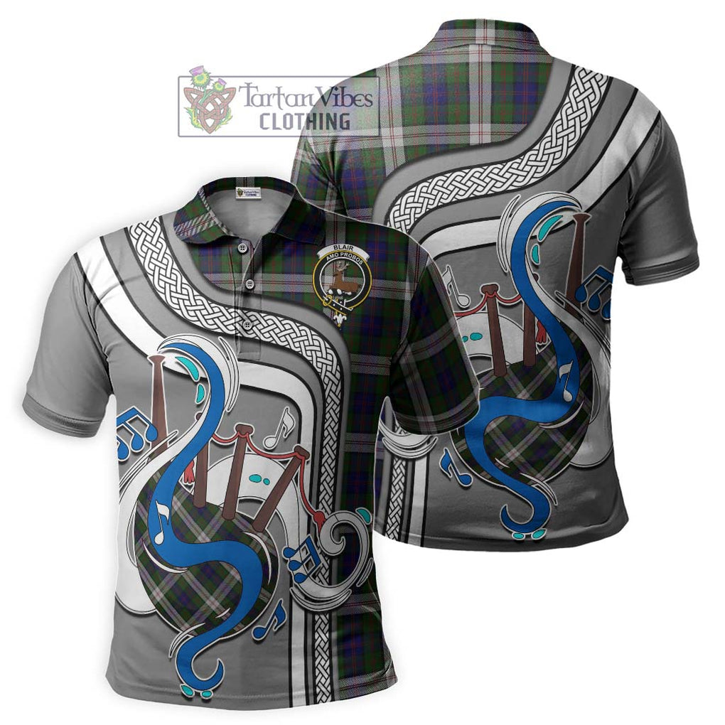 Tartan Vibes Clothing Blair Dress Tartan Polo Shirt with Epic Bagpipe Style