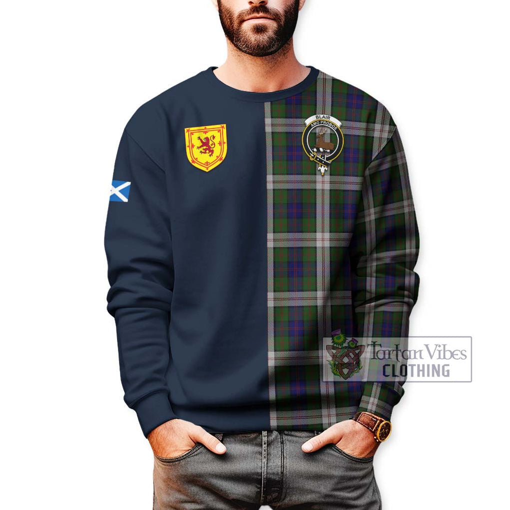 Tartan Vibes Clothing Blair Dress Tartan Sweatshirt with Scottish Lion Royal Arm Half Style