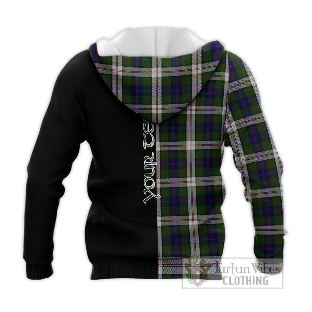 Blair Dress Tartan Knitted Hoodie with Family Crest and Half Of Me Style - Tartanvibesclothing Shop