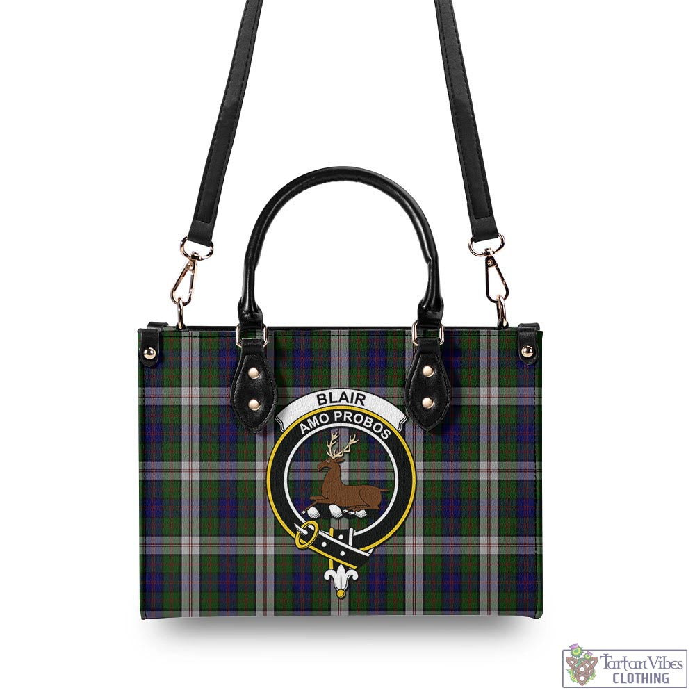 Tartan Vibes Clothing Blair Dress Tartan Luxury Leather Handbags with Family Crest