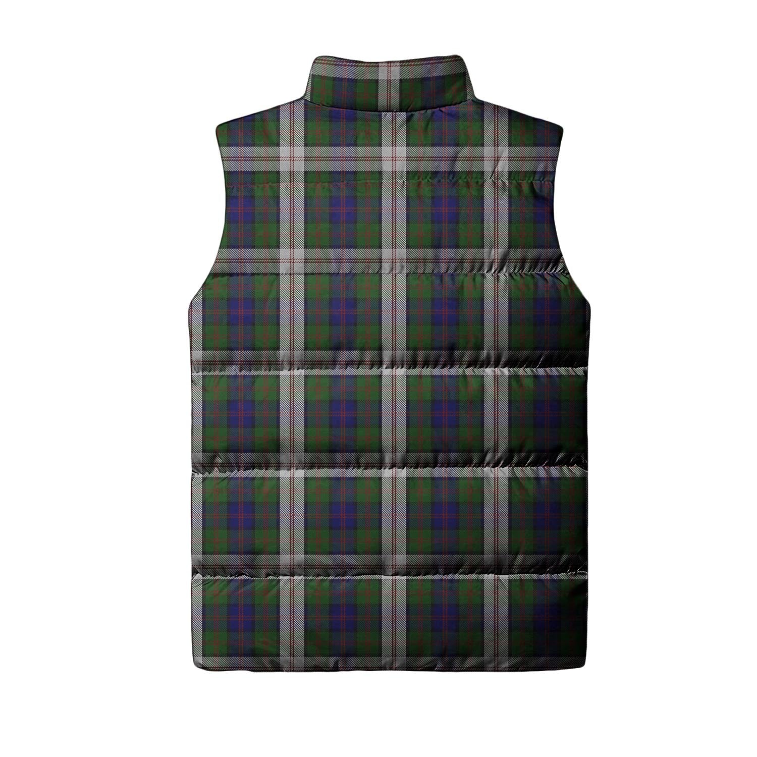 Blair Dress Tartan Sleeveless Puffer Jacket with Family Crest - Tartanvibesclothing