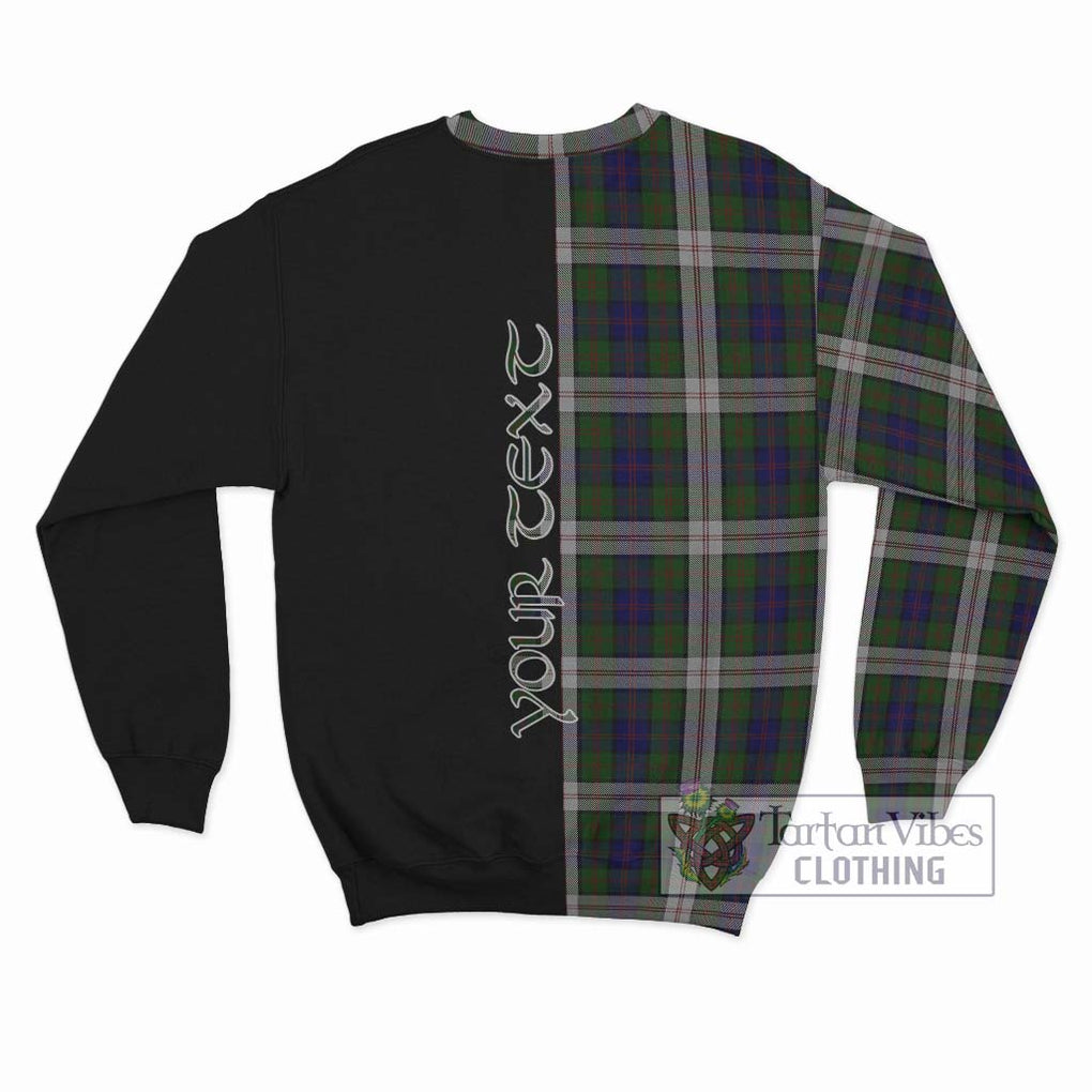 Blair Dress Tartan Sweatshirt with Family Crest and Half Of Me Style - Tartanvibesclothing Shop