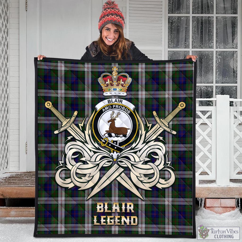 Tartan Vibes Clothing Blair Dress Tartan Quilt with Clan Crest and the Golden Sword of Courageous Legacy