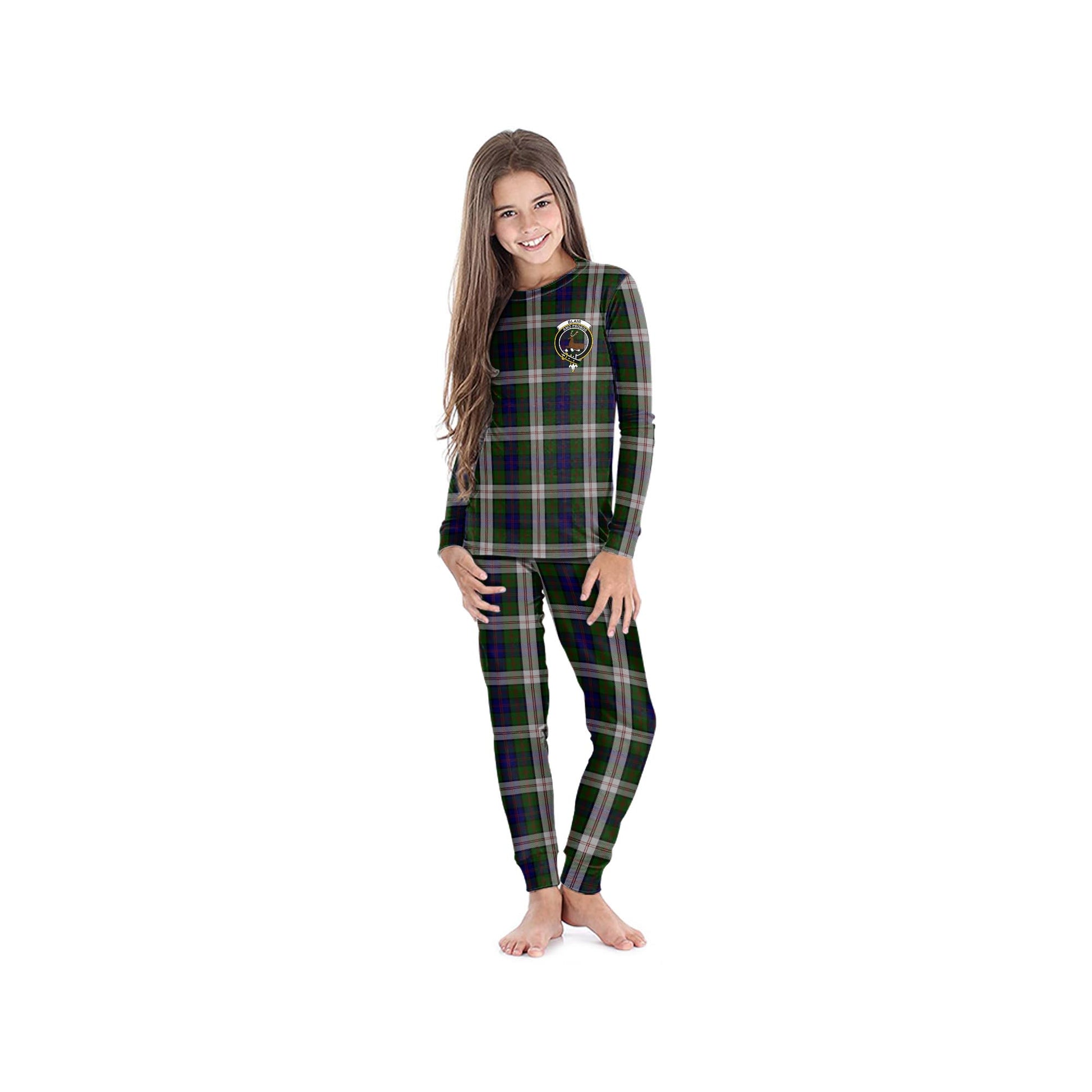 Blair Dress Tartan Pajamas Family Set with Family Crest - Tartan Vibes Clothing