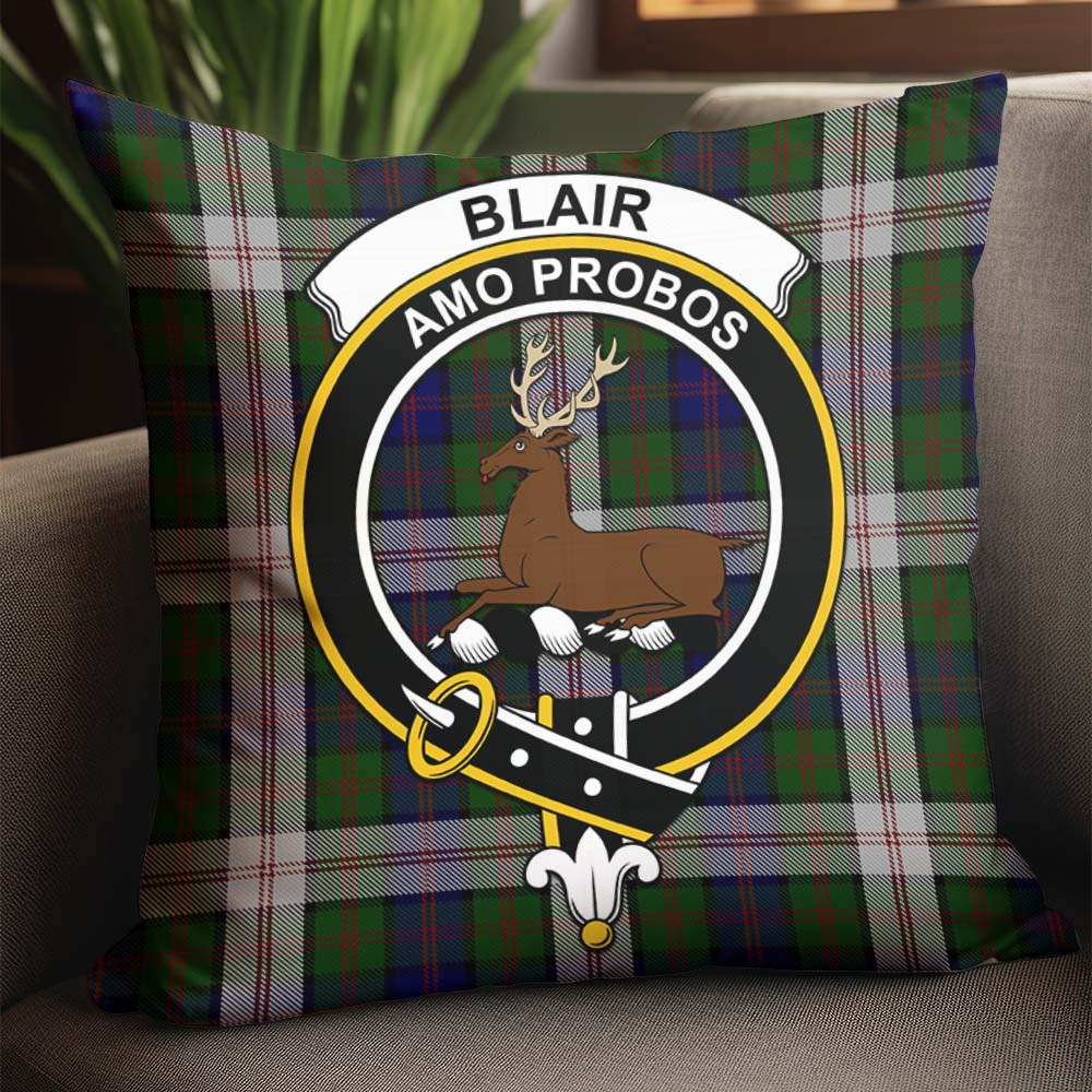 Blair Dress Tartan Pillow Cover with Family Crest - Tartanvibesclothing