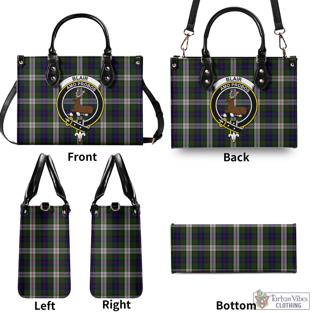 Tartan Vibes Clothing Blair Dress Tartan Luxury Leather Handbags with Family Crest