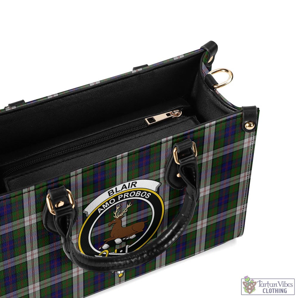 Tartan Vibes Clothing Blair Dress Tartan Luxury Leather Handbags with Family Crest