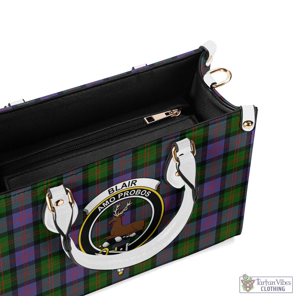 Tartan Vibes Clothing Blair Modern Tartan Luxury Leather Handbags with Family Crest