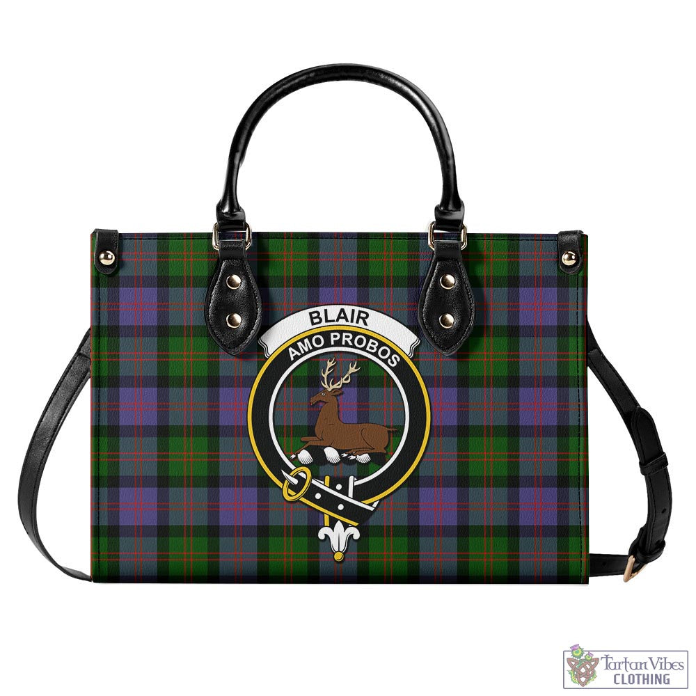 Tartan Vibes Clothing Blair Modern Tartan Luxury Leather Handbags with Family Crest