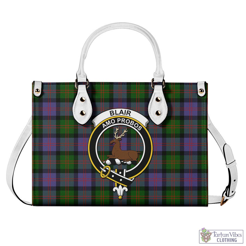 Tartan Vibes Clothing Blair Modern Tartan Luxury Leather Handbags with Family Crest