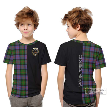 Blair Modern Tartan Kid T-Shirt with Family Crest and Half Of Me Style