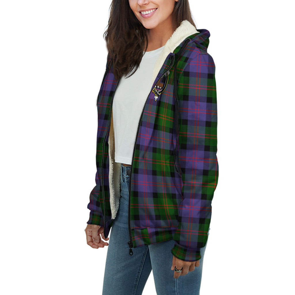 Blair Modern Tartan Sherpa Hoodie with Family Crest Unisex - Tartanvibesclothing