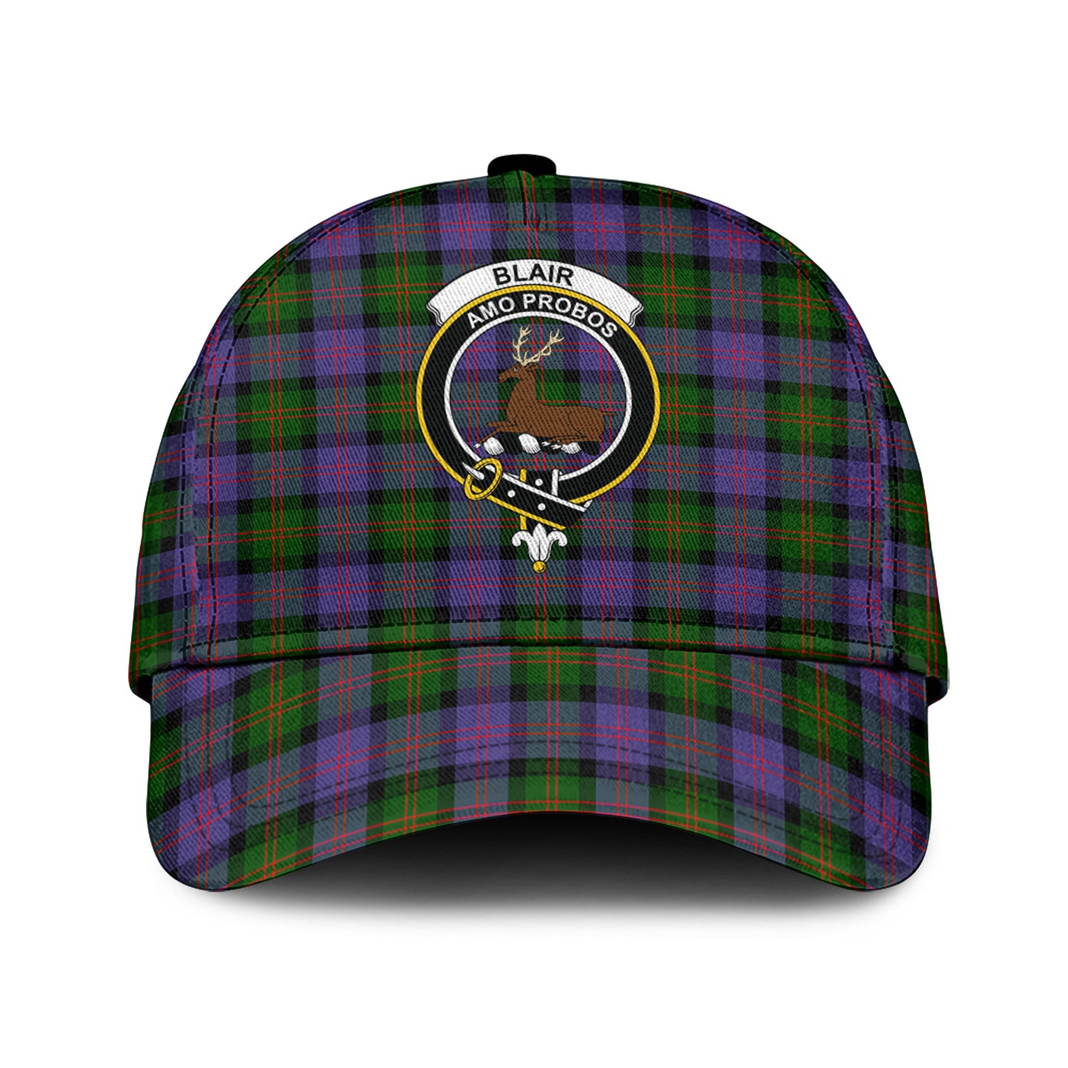 Blair Modern Tartan Classic Cap with Family Crest Classic Cap Universal Fit - Tartan Vibes Clothing