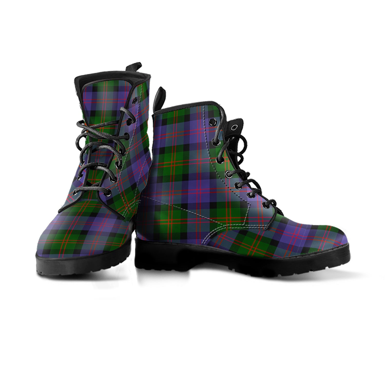 Blair Modern Tartan Leather Boots - Tartanvibesclothing