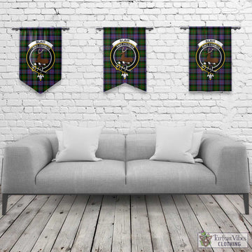 Blair Modern Tartan Gonfalon, Tartan Banner with Family Crest