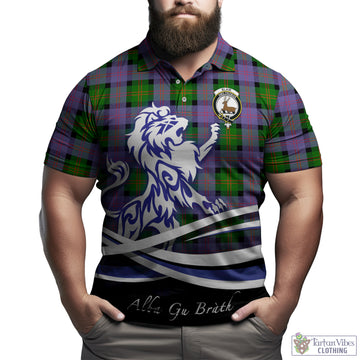 Blair Modern Tartan Polo Shirt with Alba Gu Brath Regal Lion Emblem