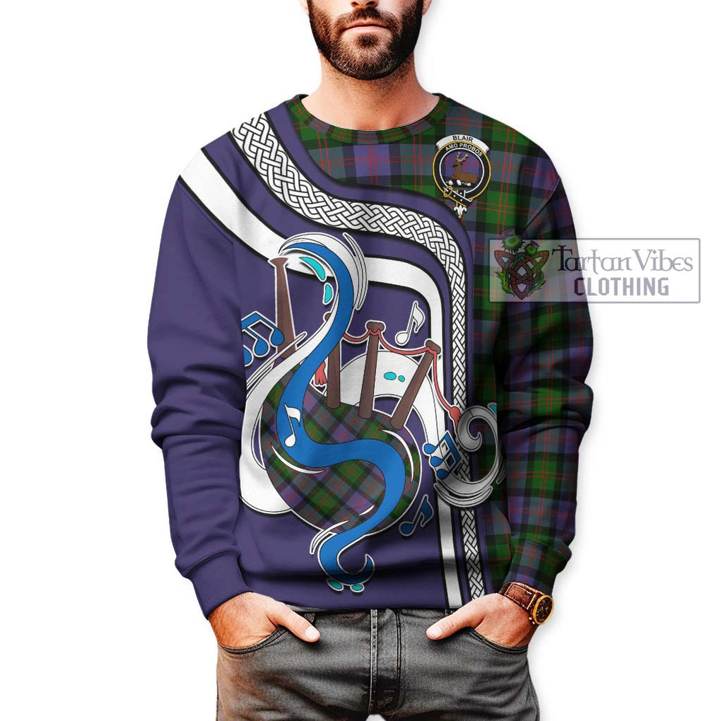 Tartan Vibes Clothing Blair Modern Tartan Sweatshirt with Epic Bagpipe Style