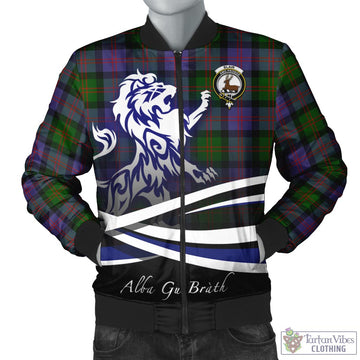 Blair Modern Tartan Bomber Jacket with Alba Gu Brath Regal Lion Emblem