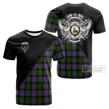 Blair Modern Tartan Cotton T-shirt with Family Crest and Military Logo Style