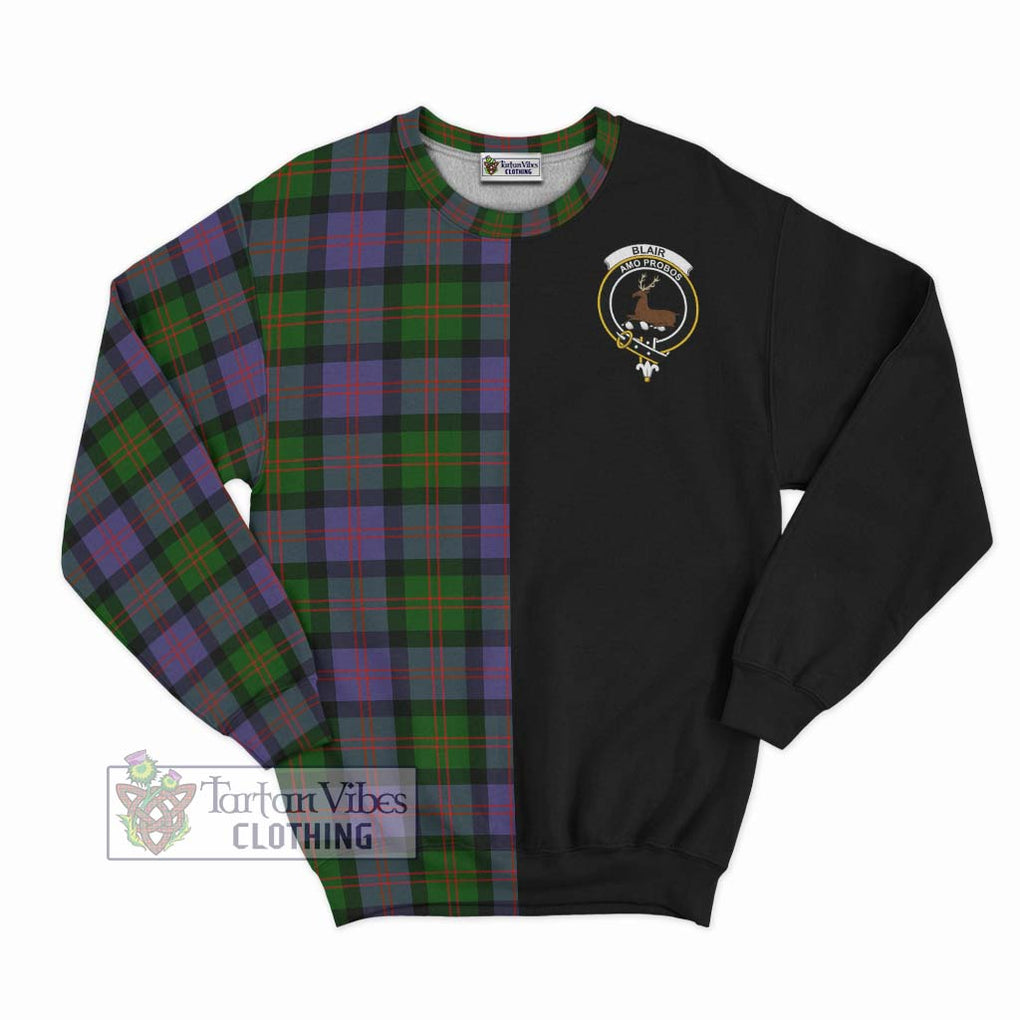 Blair Modern Tartan Sweatshirt with Family Crest and Half Of Me Style - Tartanvibesclothing Shop