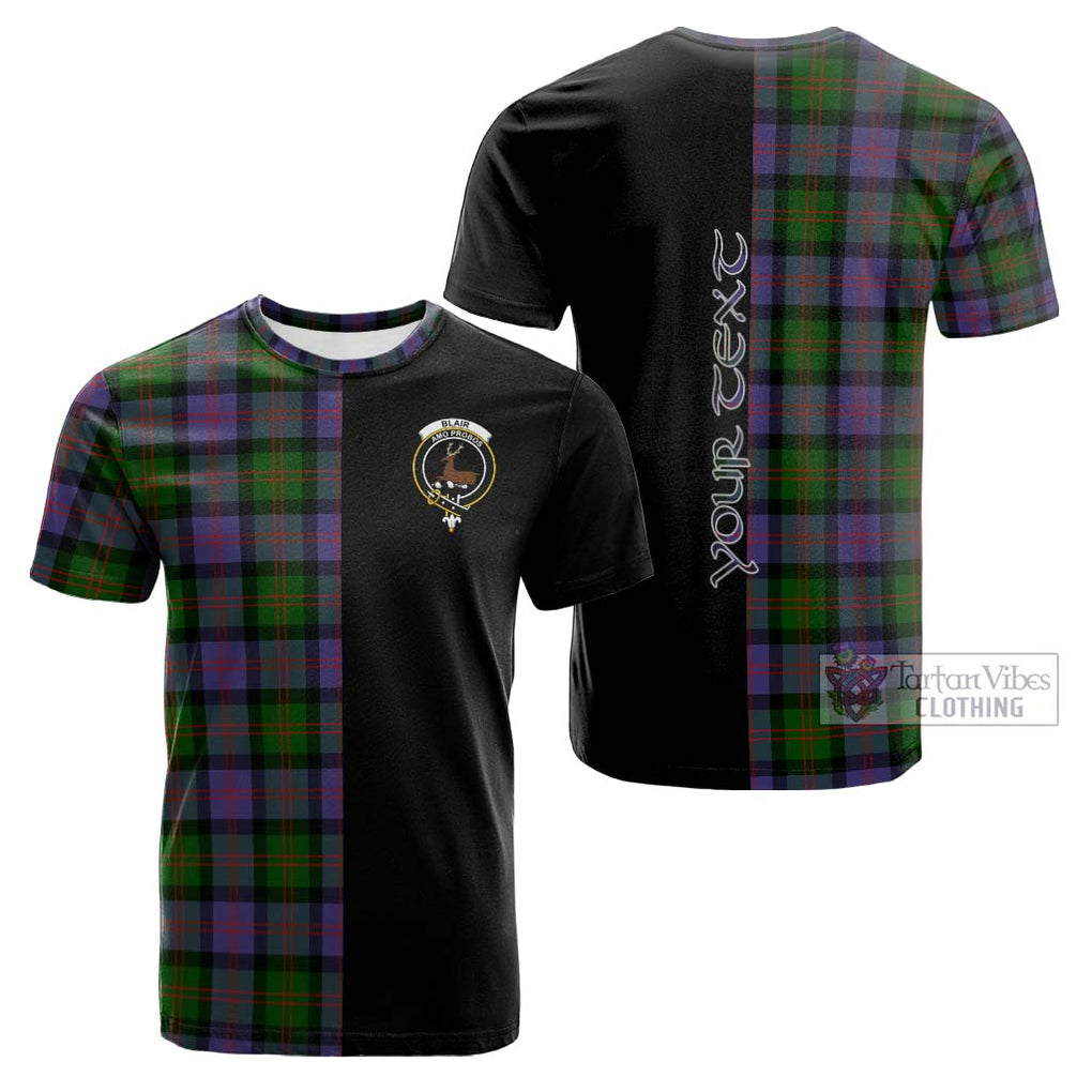 Tartan Vibes Clothing Blair Modern Tartan Cotton T-shirt with Family Crest and Half Of Me Style