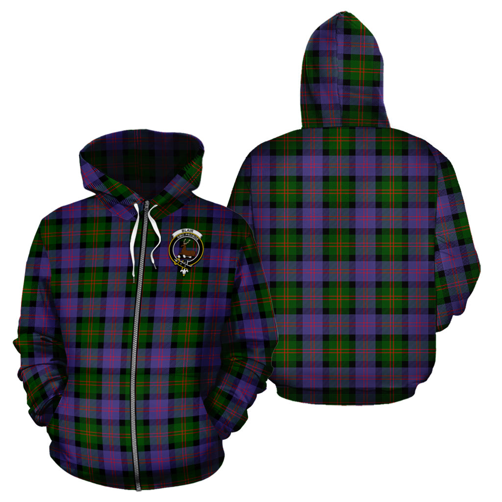 Blair Modern Tartan Hoodie with Family Crest - Tartanvibesclothing