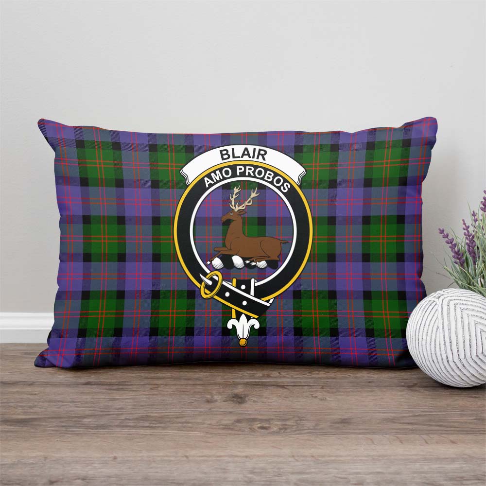 Blair Modern Tartan Pillow Cover with Family Crest Rectangle Pillow Cover - Tartanvibesclothing