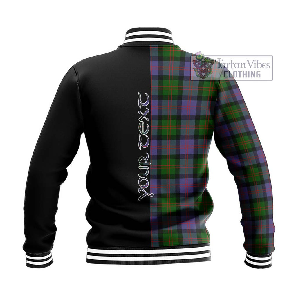 Blair Modern Tartan Baseball Jacket with Family Crest and Half Of Me Style - Tartanvibesclothing Shop