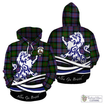 Blair Modern Tartan Hoodie with Alba Gu Brath Regal Lion Emblem