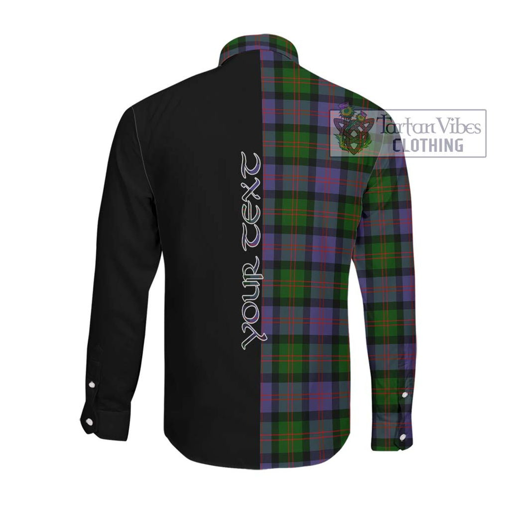 Blair Modern Tartan Long Sleeve Button Shirt with Family Crest and Half Of Me Style Men's Shirt - Tartanvibesclothing Shop