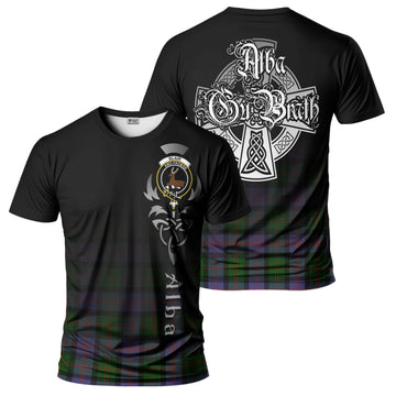 Blair Modern Tartan T-Shirt Featuring Alba Gu Brath Family Crest Celtic Inspired