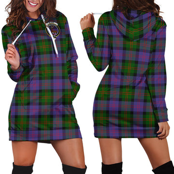 Blair Modern Tartan Hoodie Dress with Family Crest