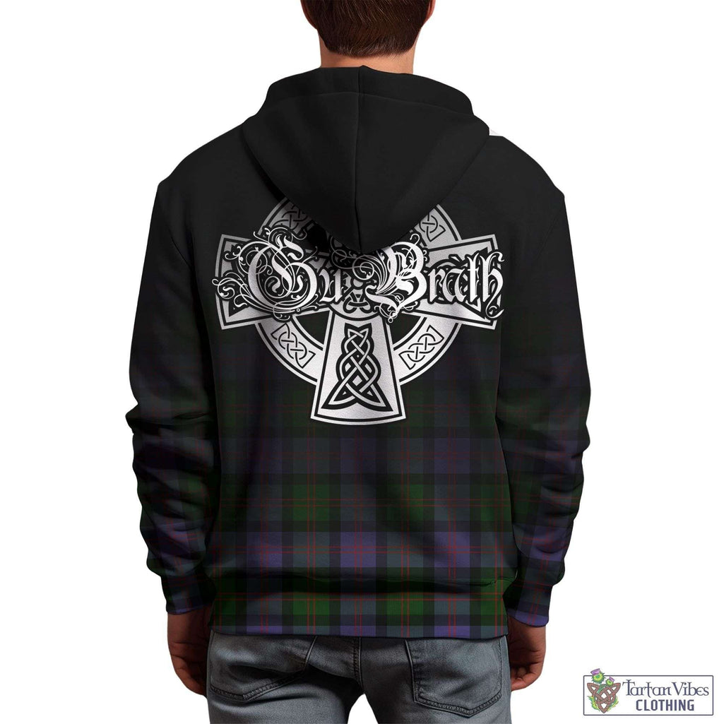 Tartan Vibes Clothing Blair Modern Tartan Hoodie Featuring Alba Gu Brath Family Crest Celtic Inspired