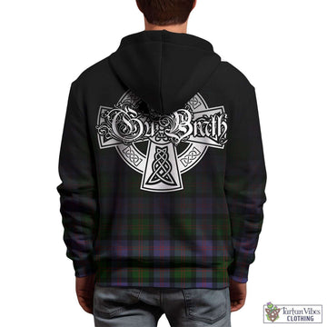 Blair Modern Tartan Hoodie Featuring Alba Gu Brath Family Crest Celtic Inspired