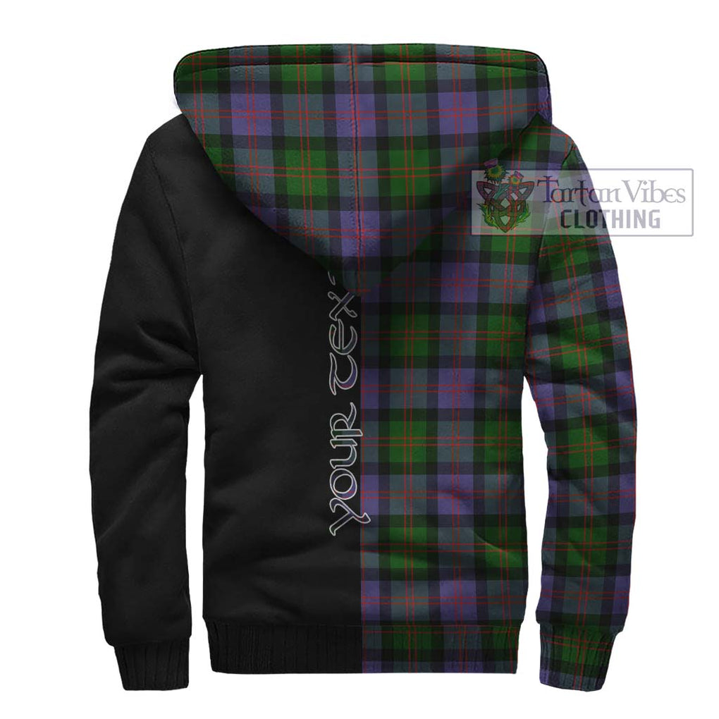 Blair Modern Tartan Sherpa Hoodie with Family Crest and Half Of Me Style - Tartanvibesclothing Shop