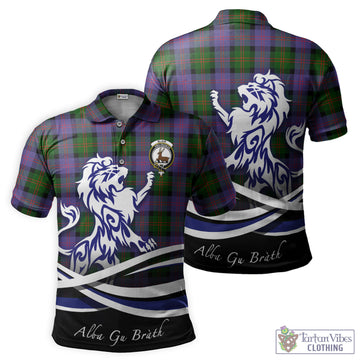 Blair Modern Tartan Polo Shirt with Alba Gu Brath Regal Lion Emblem
