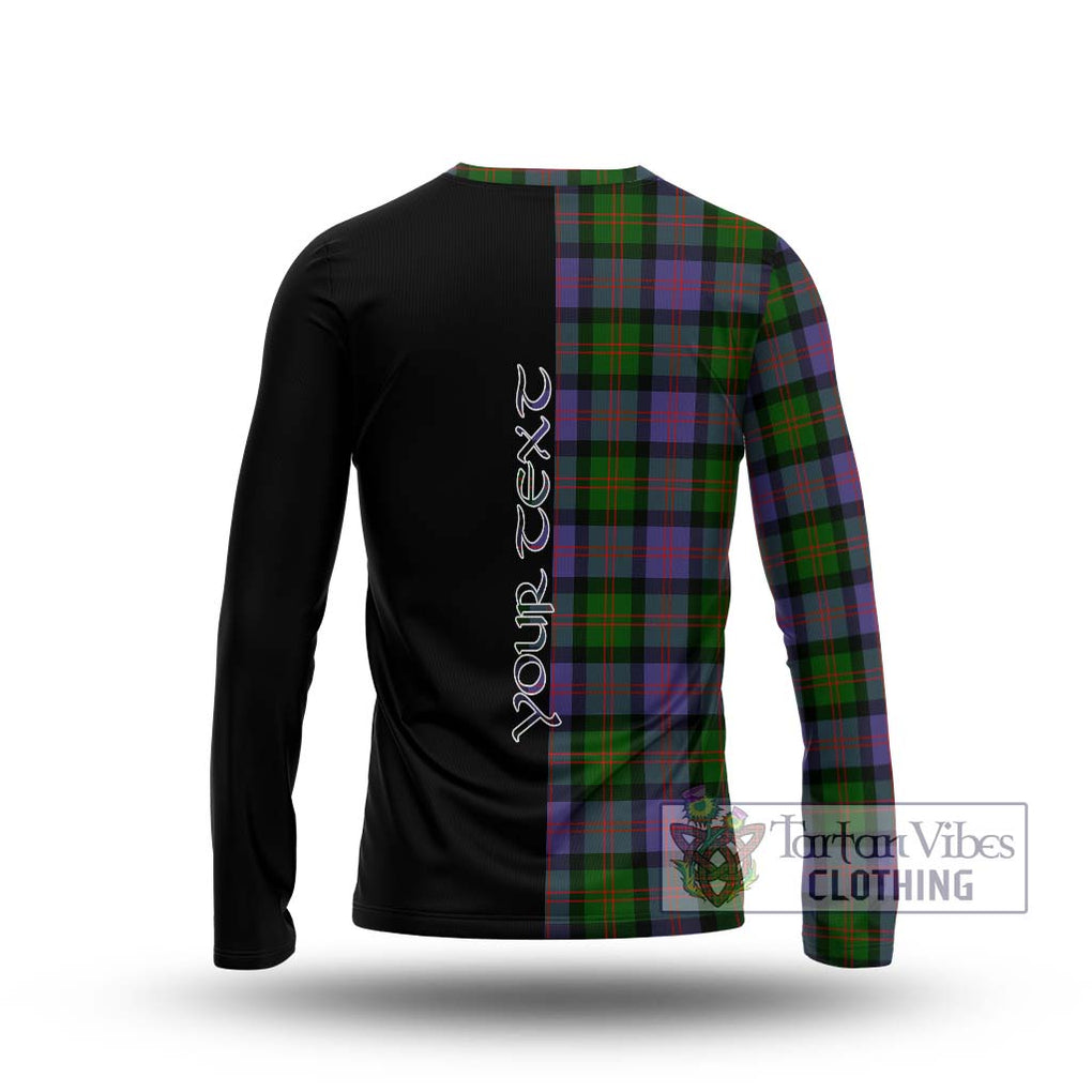 Blair Modern Tartan Long Sleeve T-Shirt with Family Crest and Half Of Me Style - Tartanvibesclothing Shop