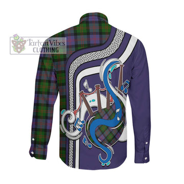 Blair Modern Tartan Long Sleeve Button Shirt with Epic Bagpipe Style